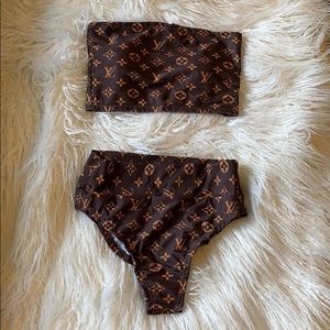 XS Louis Vuitton Mongram Swimsuit (NOT REAL LOUIS)